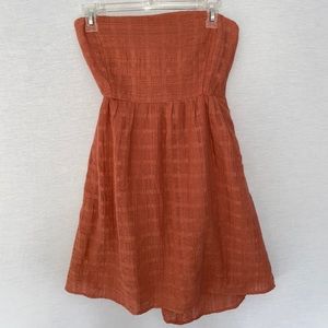 BURNT ORANGE MINI DRESS